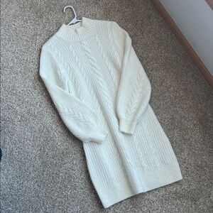 Abercrombie & Fitch Cream Sweater Dress